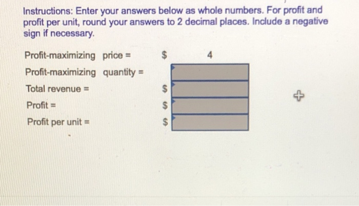 Solved Instructions: Round your answers to 2 decimal places. | Chegg.com