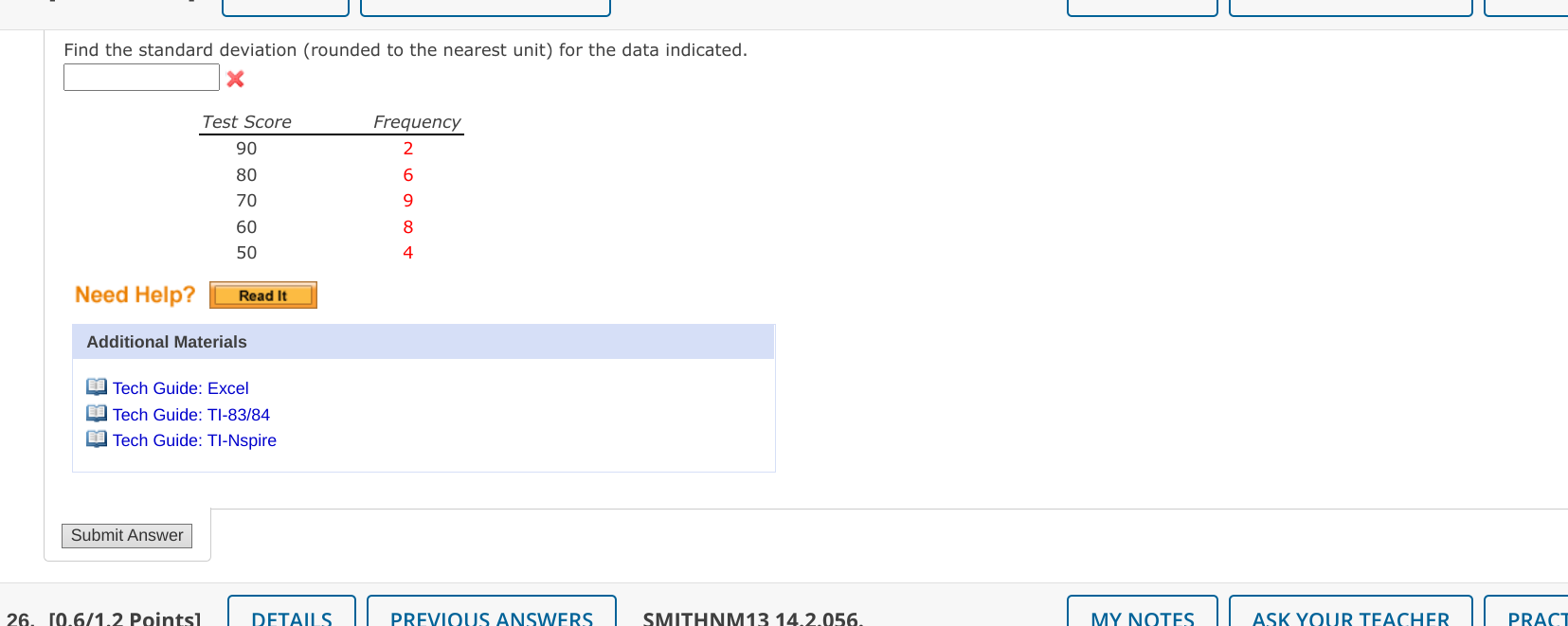 Solved Find the standard deviation (rounded to the nearest | Chegg.com