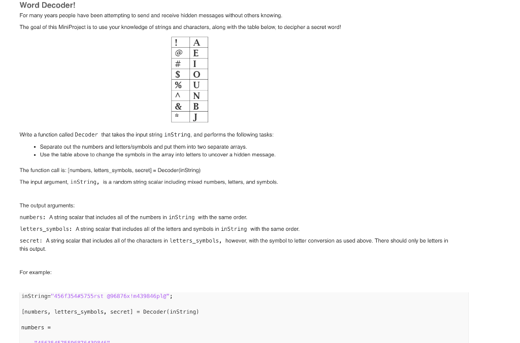Word Decoder! For many years people have been
