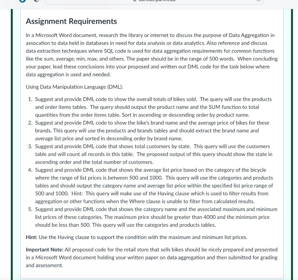 Solved Hint: The SQL Tutorial website where the diagram | Chegg.com