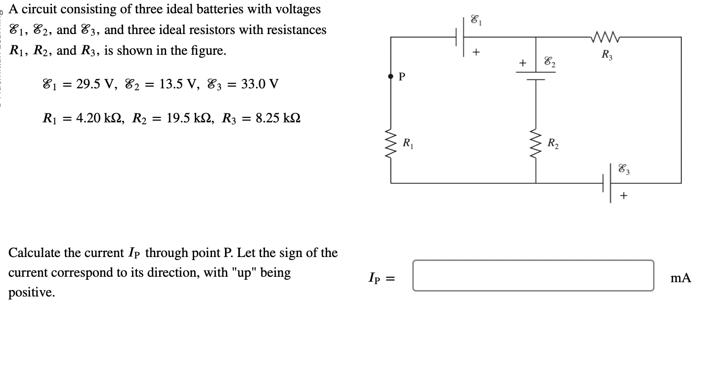 Solved A Circuit Consisting Of Three Ideal Batteries With | Chegg.com