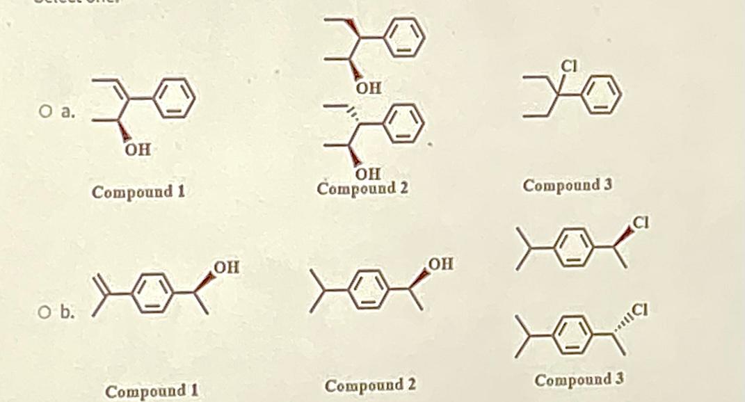 Solved СІ он Оа. го ho он он Compound 2 Compound 1 | Chegg.com