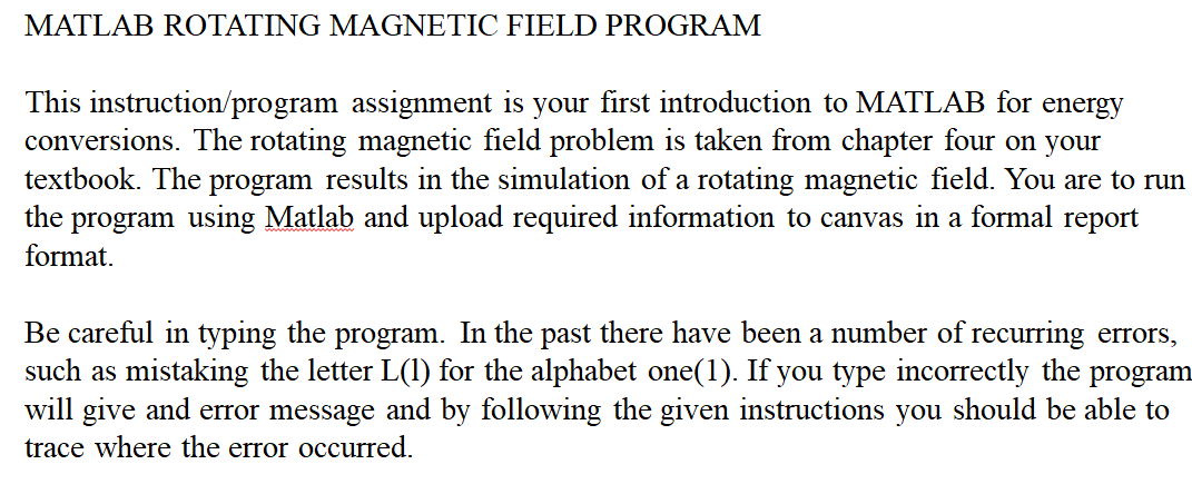 Proof of the Rotating Magnetic Field Concept At any | Chegg.com
