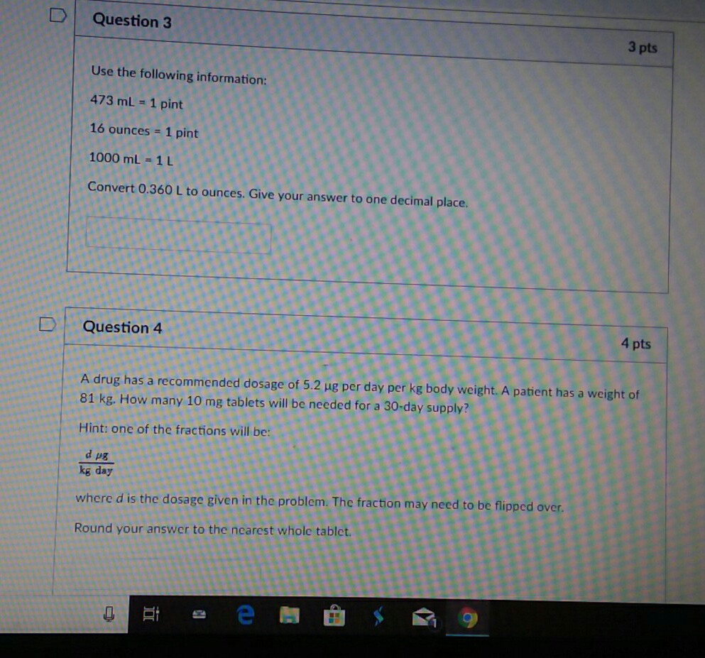 Solved D Question 3 3 pts Use the following information: 473 | Chegg.com