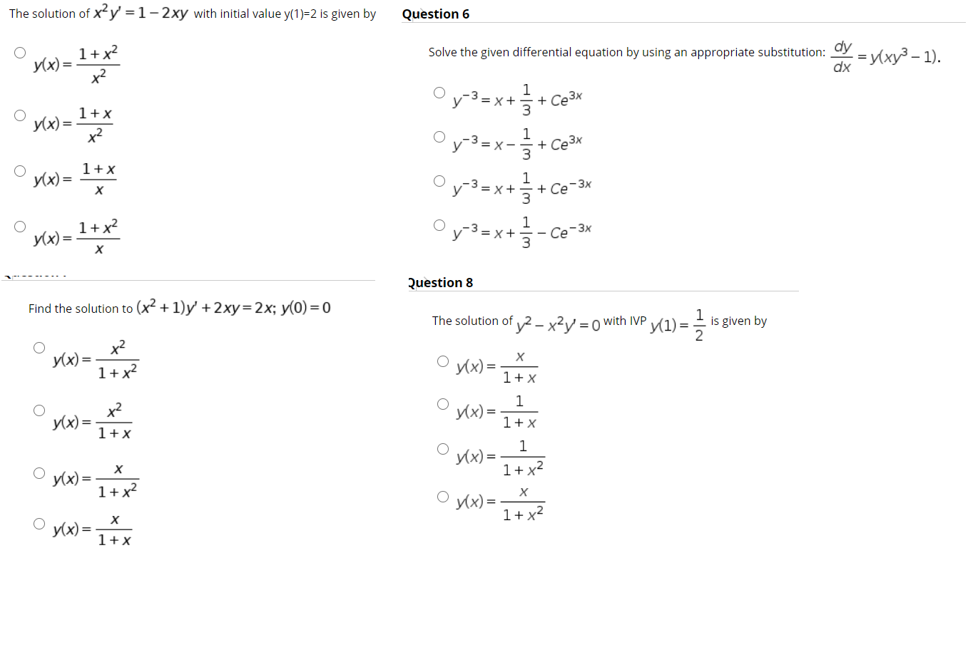 Solved The Solution Of X Y 1 2xy With Initial Value Chegg Com