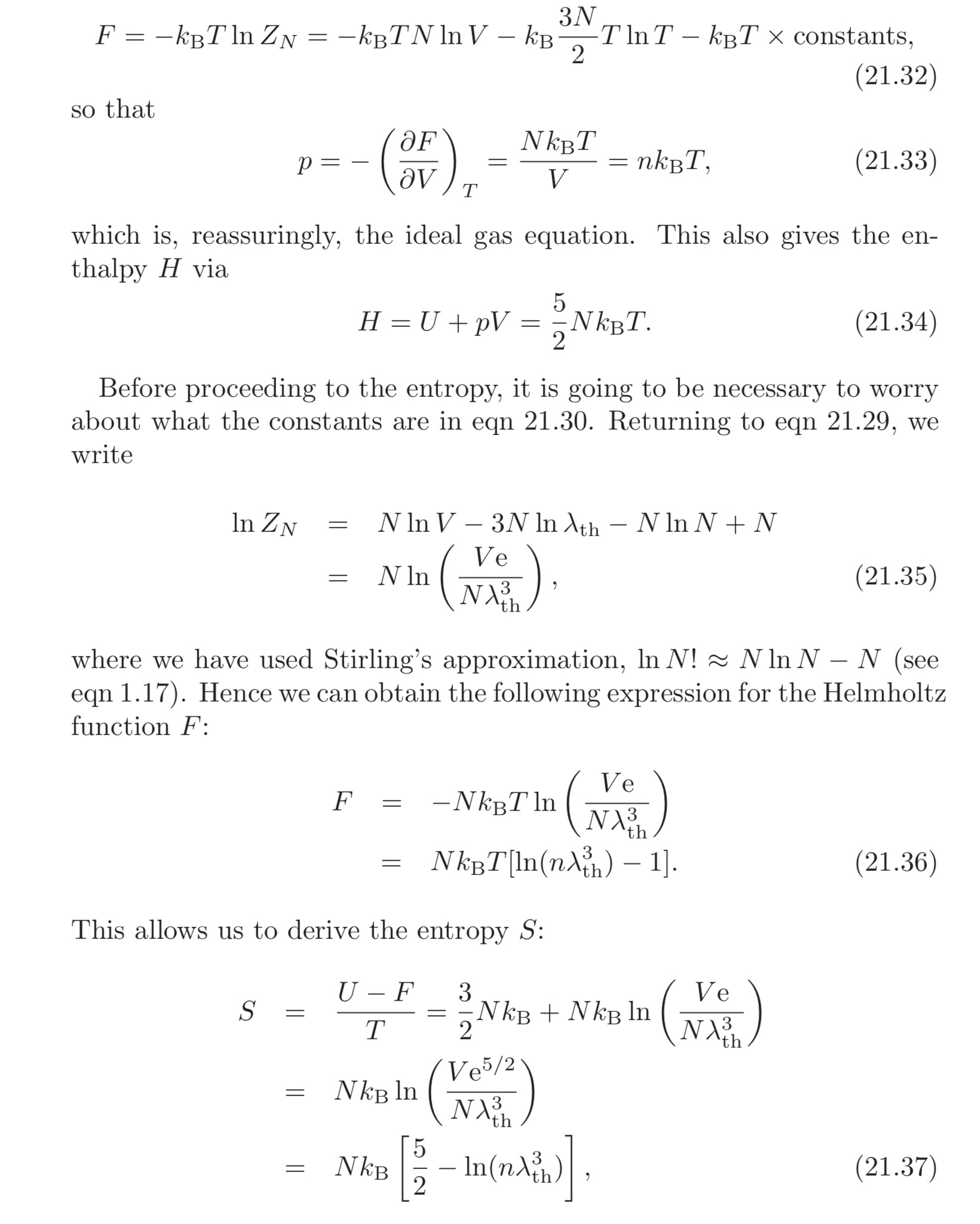 Solved .2) Show that S as given by eqn 21.37 (the | Chegg.com