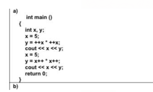 int x   y = 5