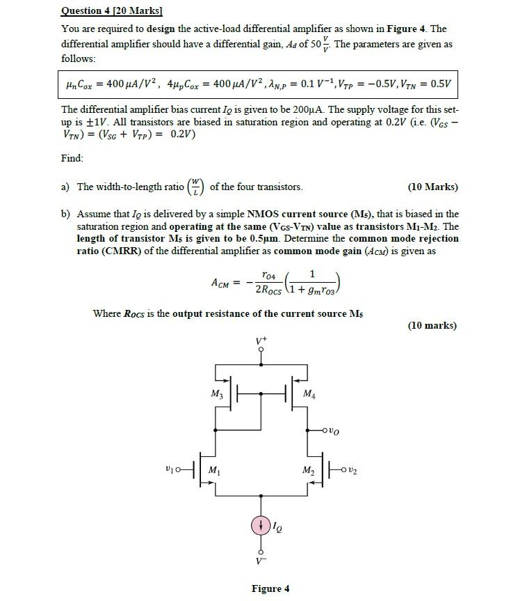 Solved Question 4 [20 Marks] You are required to design the | Chegg.com