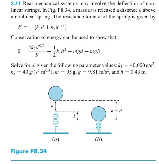 Solved 7. Solve problems 8.34 using the fzero MATLAB | Chegg.com