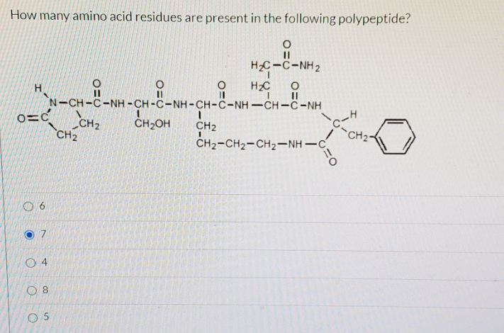 Solved How many amino acid residues are present in the | Chegg.com