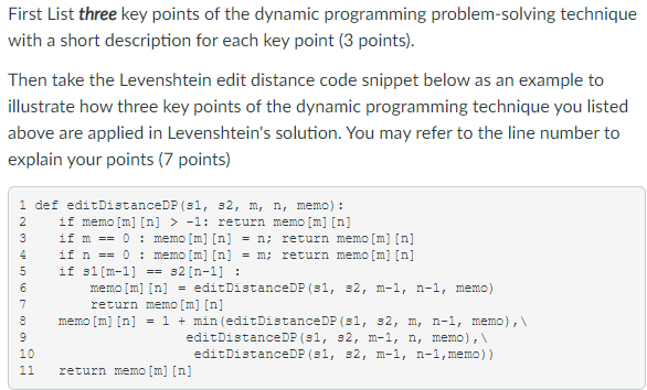 Solved First List three key points of the dynamic | Chegg.com