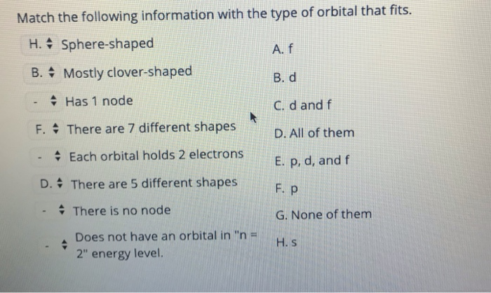 Solved Match the following information with the type of | Chegg.com