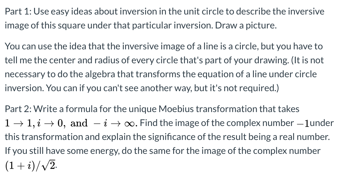 Let's figure out the inversive image of a square | Chegg.com