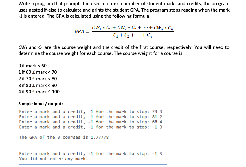 Solved Write a program that prompts the user to enter a | Chegg.com