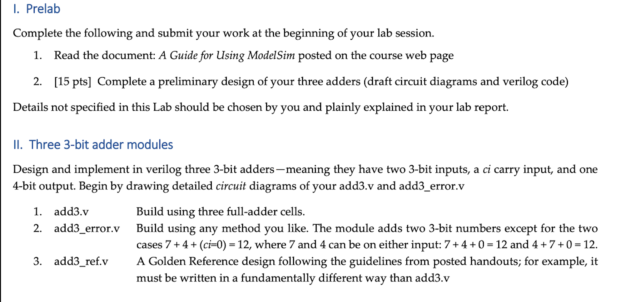 1. Prelab Complete the following and submit your work | Chegg.com