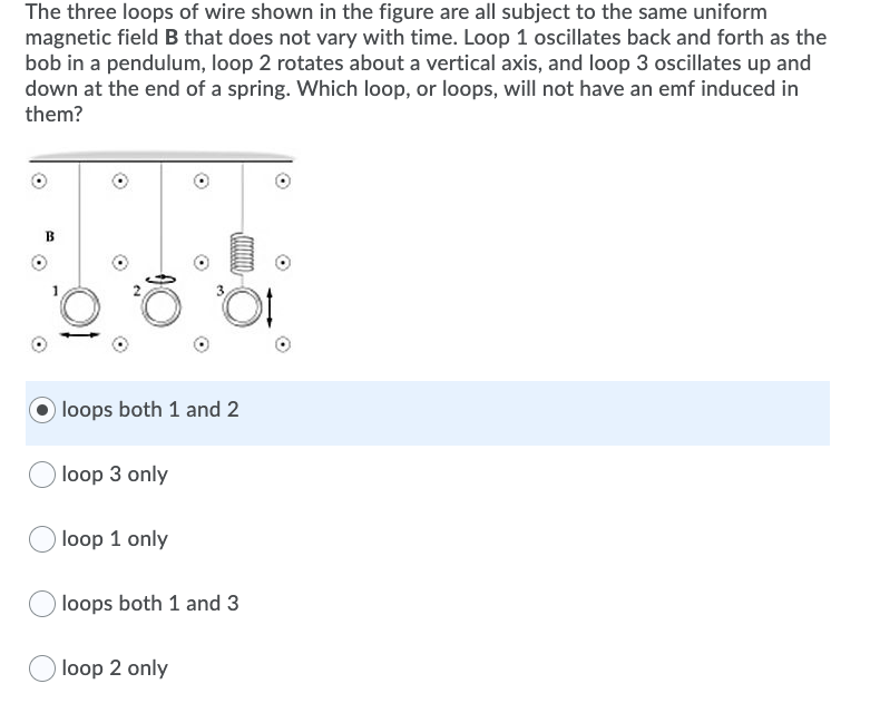 Solved The three loops of wire shown in the figure are all | Chegg.com
