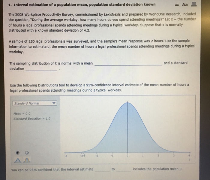 Solved 1. Interval estimation of a population mean, | Chegg.com