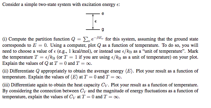 Solved Consider a simple two-state system with excitation | Chegg.com