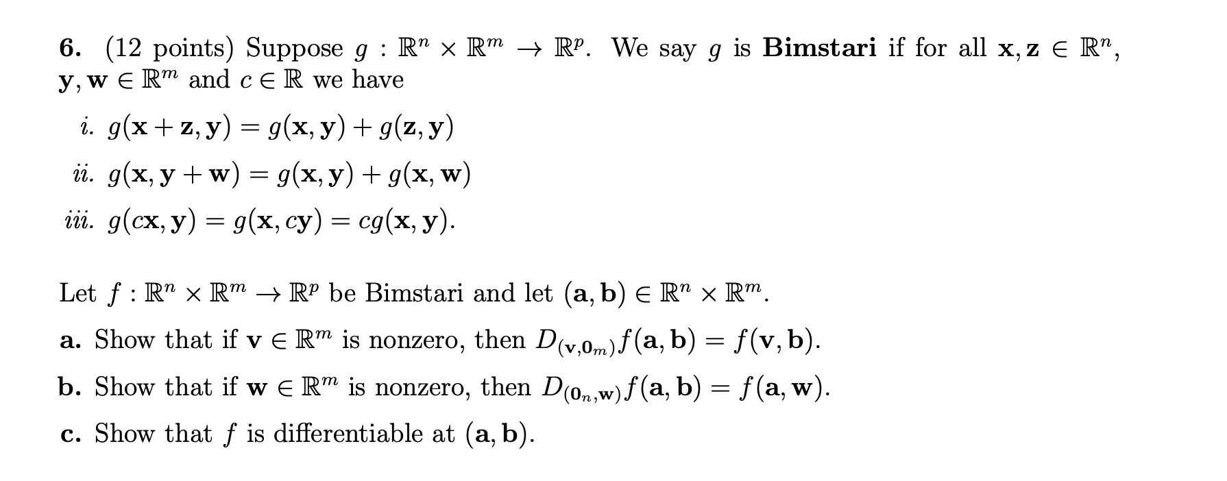 Solved Rp We Say G Is Bimstari If For All X Z E R 6 Chegg Com