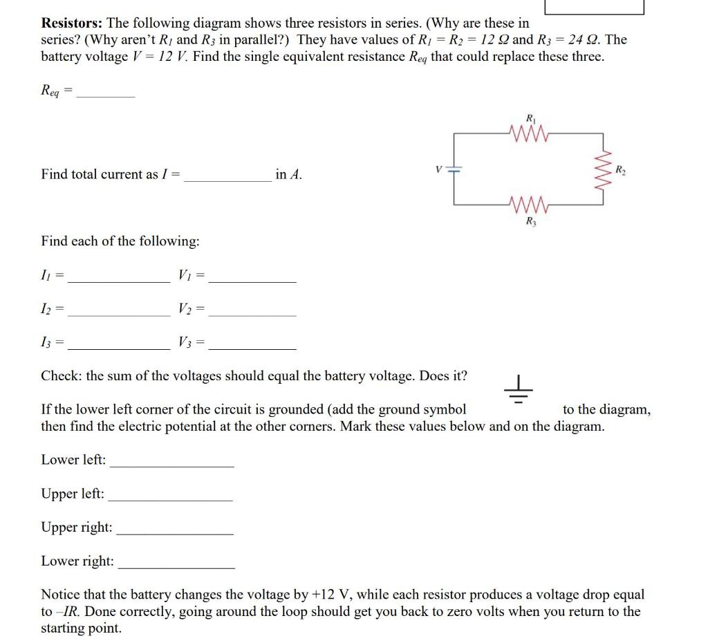 Solved Resistors: The Following Diagram Shows Three | Chegg.com