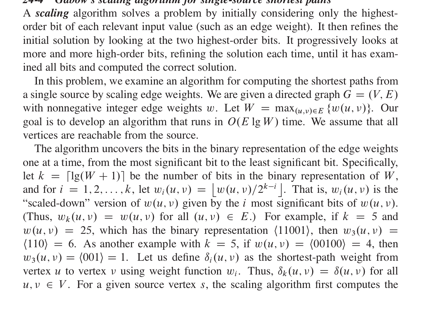 Solved A Scaling Algorithm Solves A Problem By Initially | Chegg.com