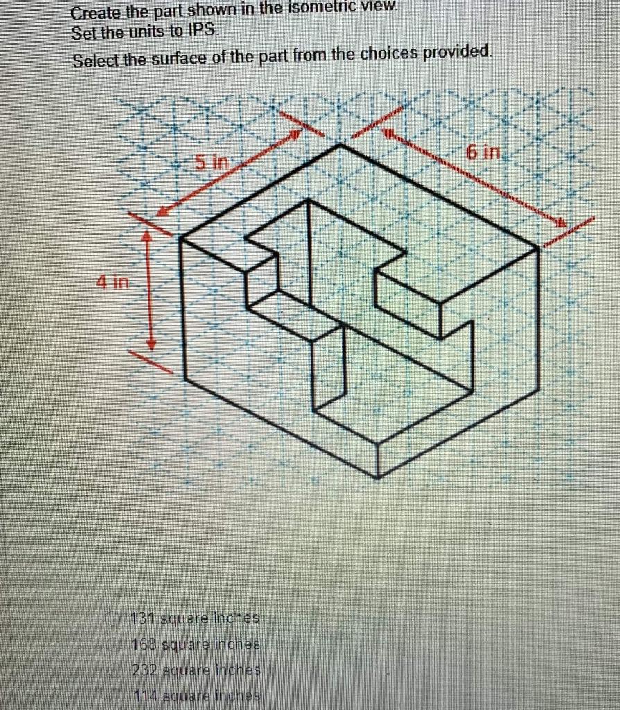 Solved Create the part shown in the isometric view. Set the | Chegg.com