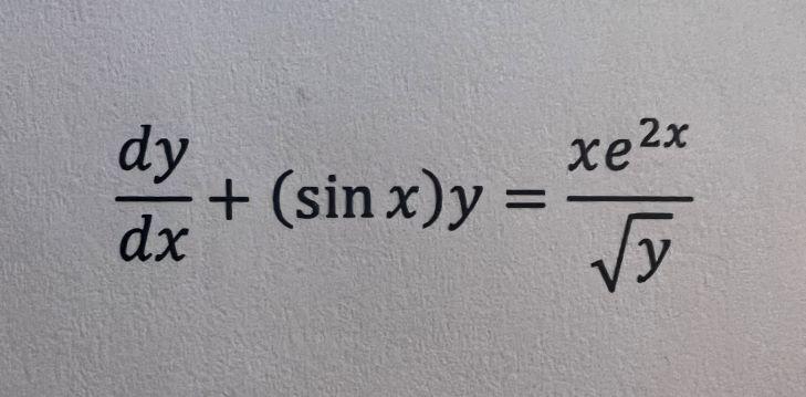 Solved xe 2x dy + (sin x)y = dx 17 | Chegg.com