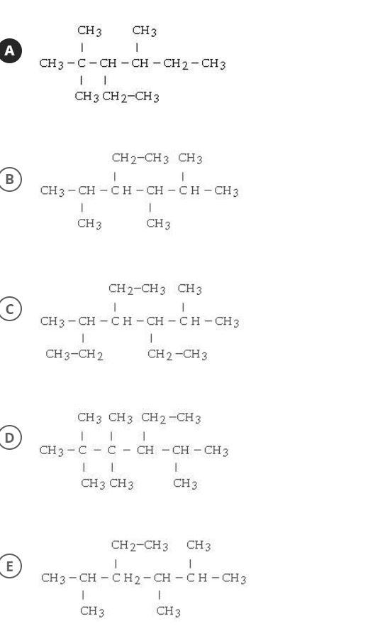 condensed structural formula for 3 ethyl 2 4 5 trimethylhexane