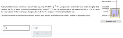 Solved e calorimeter | Chegg.com