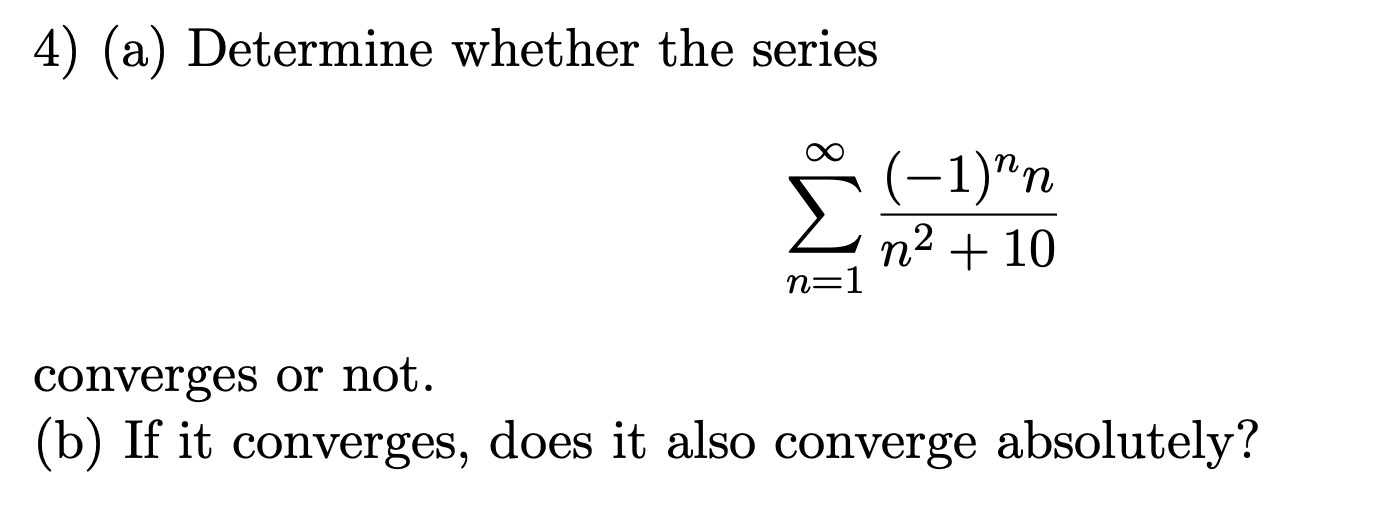 (a) ﻿Determine whether the | Chegg.com