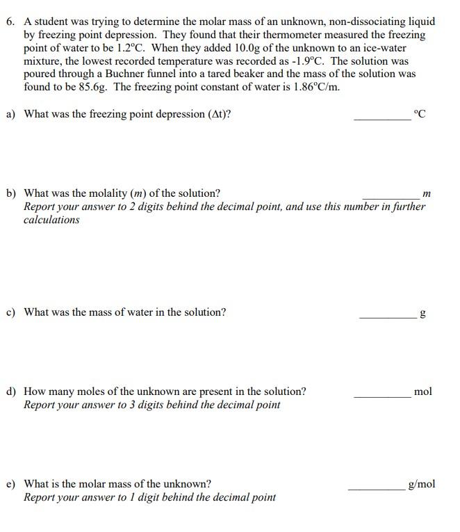 Solved 1 define colligative properties and give 3 chegg