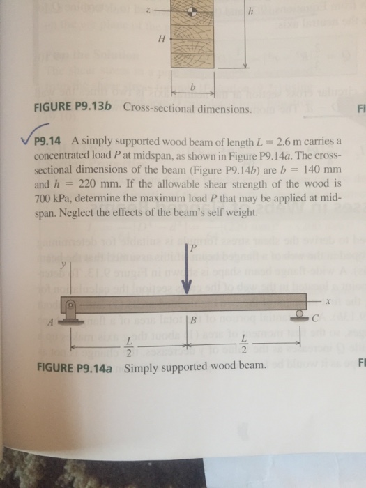 Solved FIGURE P9.13b Crosssectional dimensions. P9.14 A