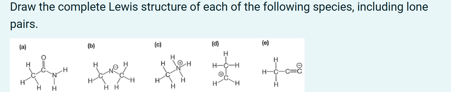 Solved Draw the complete Lewis structure of each of the | Chegg.com