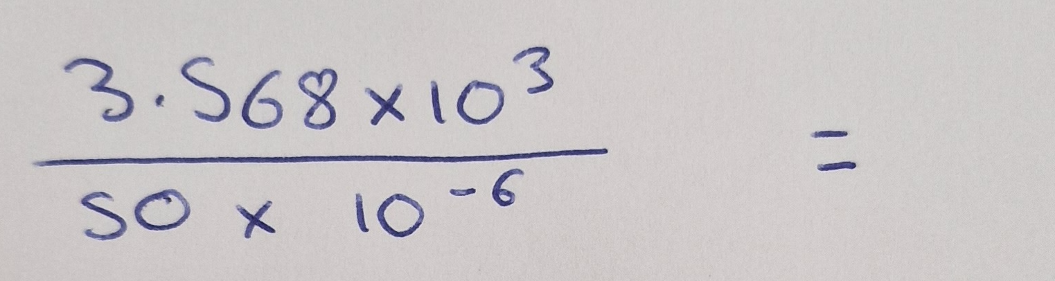 Solved 50×10−63.568×103 | Chegg.com