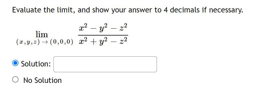 Solved Evaluate the limit, and show your answer to 4 | Chegg.com