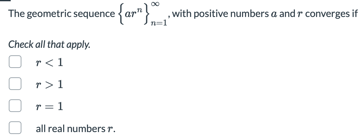 Solved The geometric sequence {ar"},, with positive numbers | Chegg.com