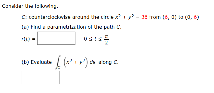 Solved Consider the following. C: counterclockwise around