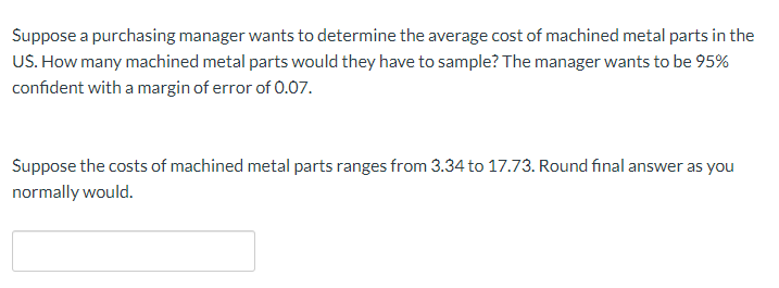 Solved Suppose A Purchasing Manager Wants To Determine The | Chegg.com