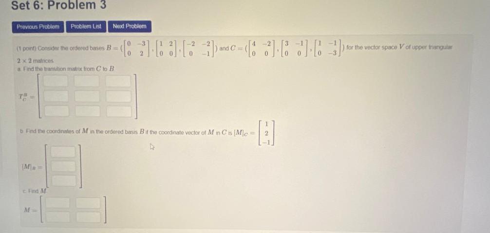 Solved Set 6: Problem 3 Previous Problem Problem List Next | Chegg.com