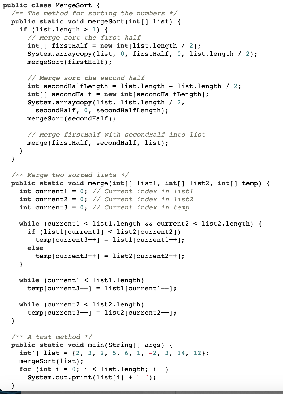 Solved Merge Sorta. Animation of Merge sort: given an | Chegg.com