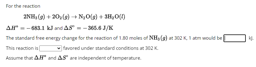 Solved The standard free energy change for the reaction of | Chegg.com