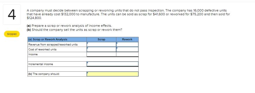 Solved 4 A Company Must Decide Between Scrapping Or | Chegg.com