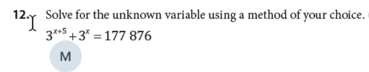 Solved 11. Solve for the unknown variable using a method of | Chegg.com