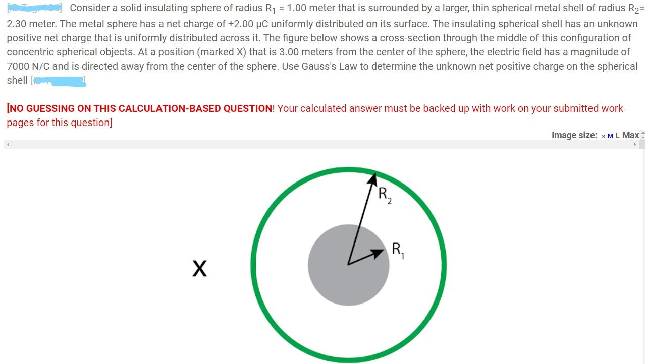 Solved Consider A Solid Insulating Sphere Of Radius R1 = | Chegg.com