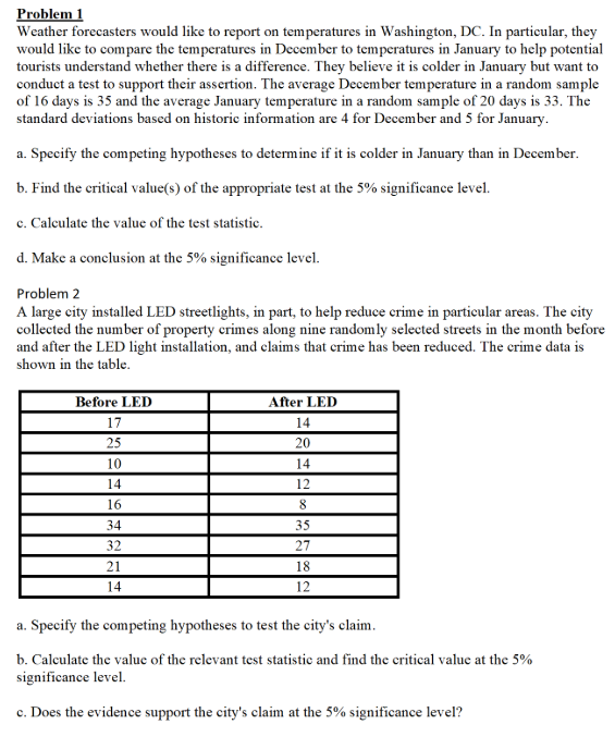 Solved Problem 1 Weather forecasters would like to report on | Chegg.com