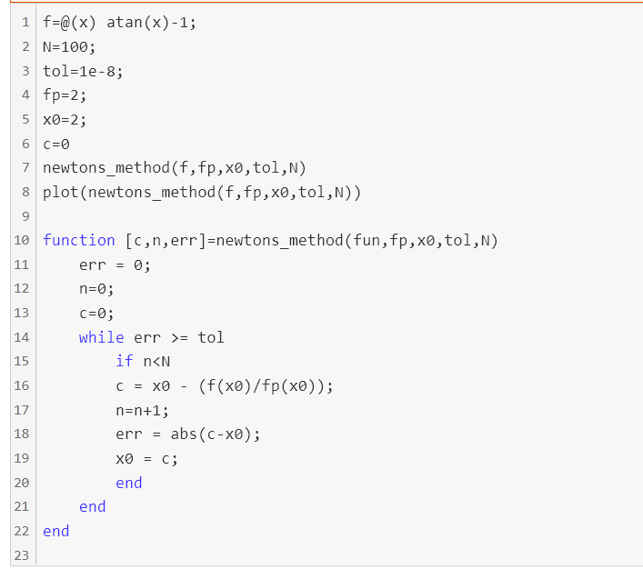Solved Fix the Matlab code so that it returns the correct | Chegg.com