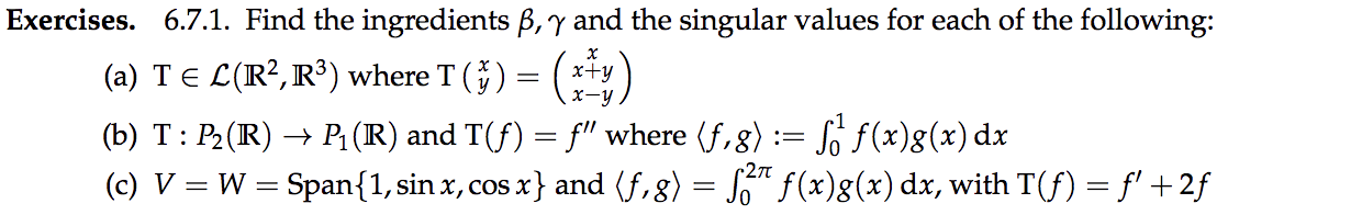 Solved X Y Exercises 6 7 1 Find The Ingredients Ss Y An Chegg Com