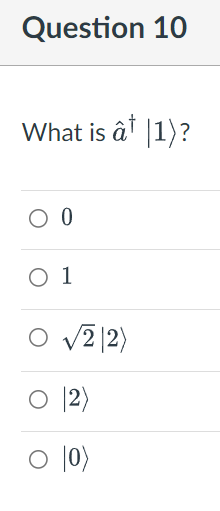 Solved Question 10 What Is At 1)? O 0 0 1 O √212) O (2) O 0) | Chegg.com