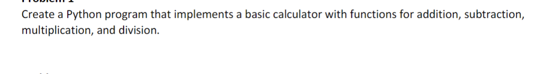 Solved Create a Python program that implements a basic | Chegg.com