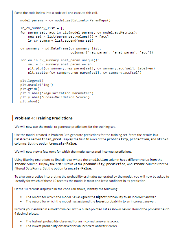 Solved | Problem 3: Hyperparameter Tuning for Logistic | Chegg.com